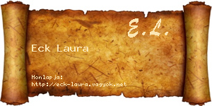 Eck Laura névjegykártya